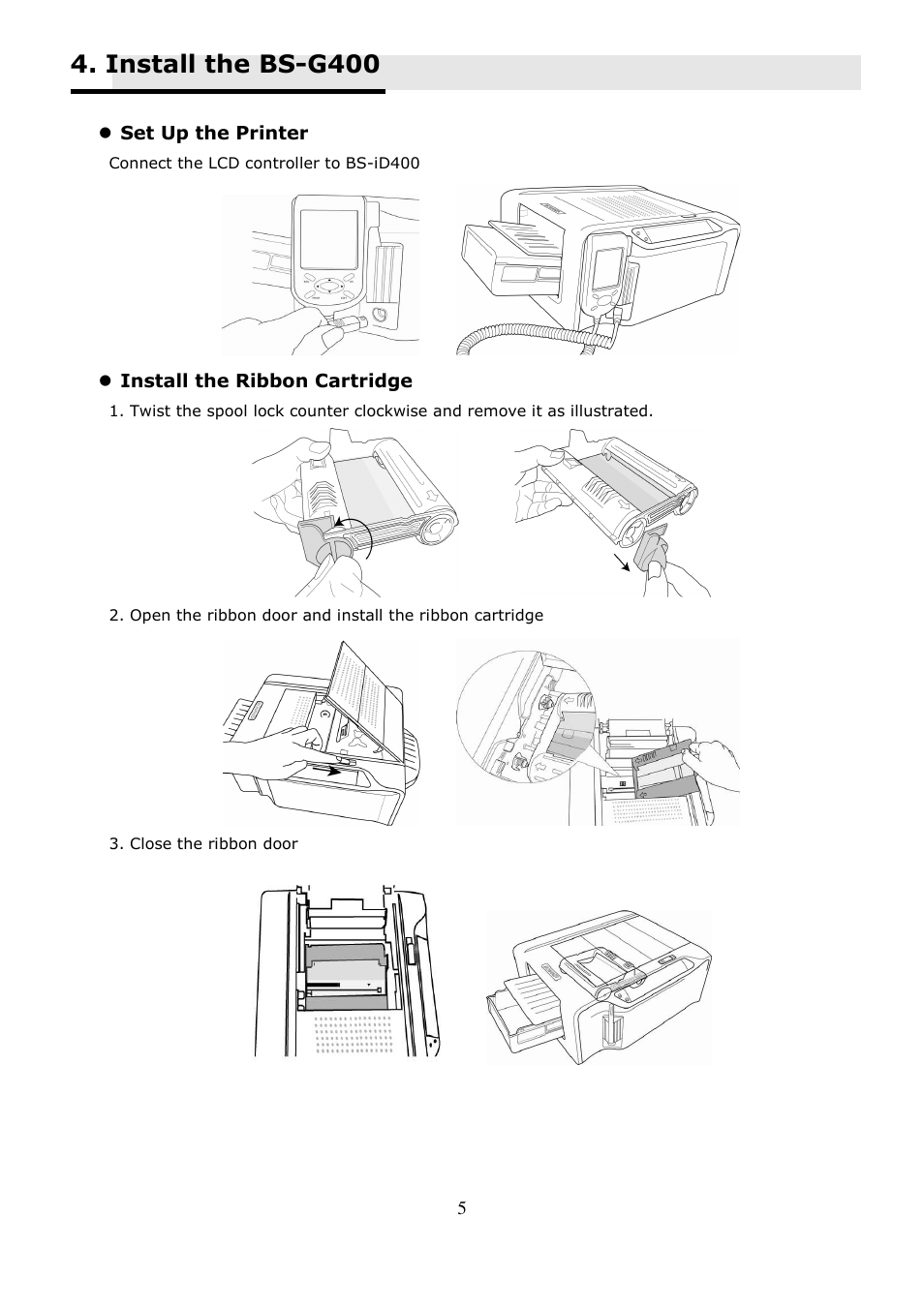 Install the bs-g400 | Hi-Touch Imaging Technologies BS-G400 User Manual | Page 6 / 22