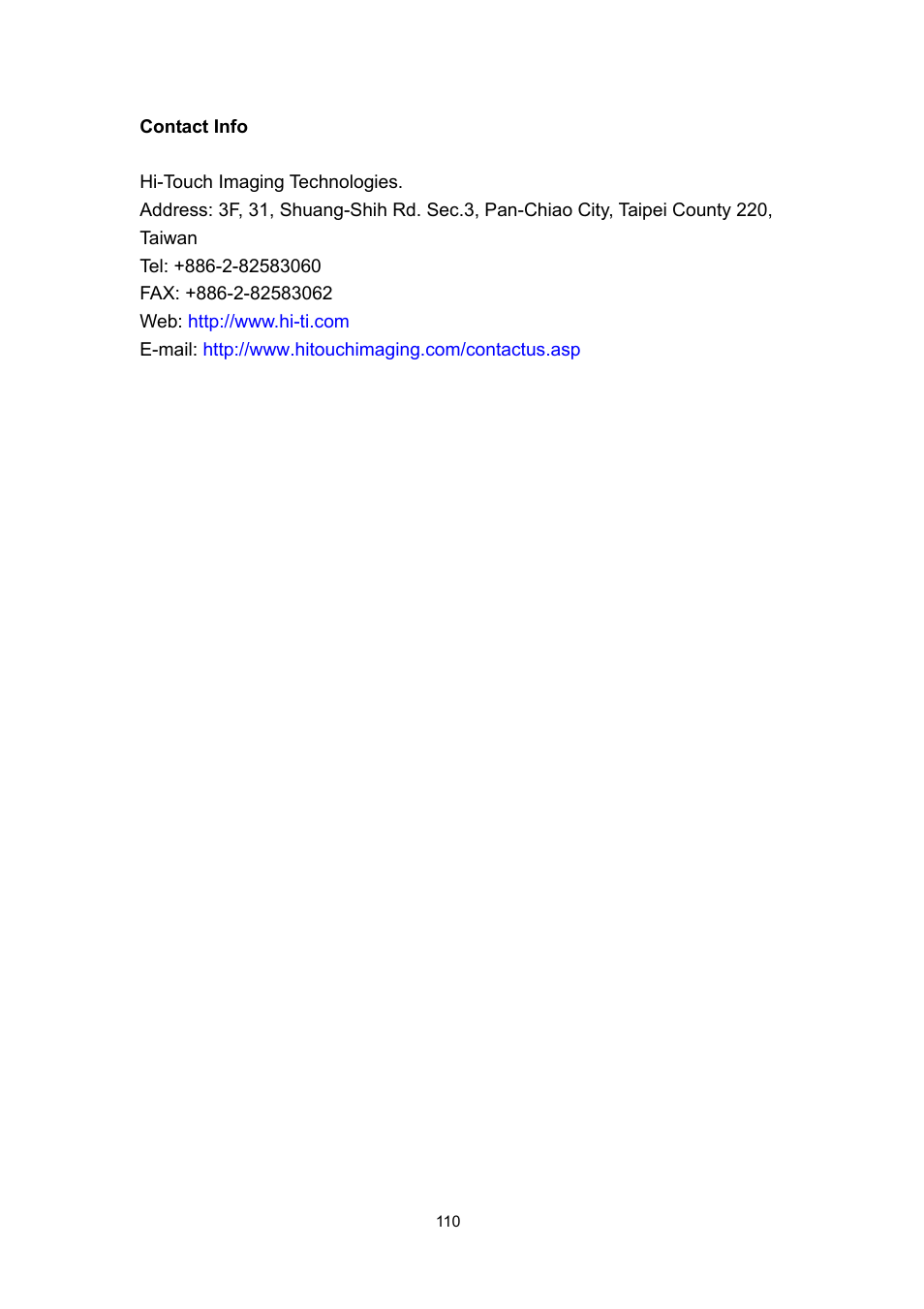 Hi-Touch Imaging Technologies 640PS User Manual | Page 111 / 111