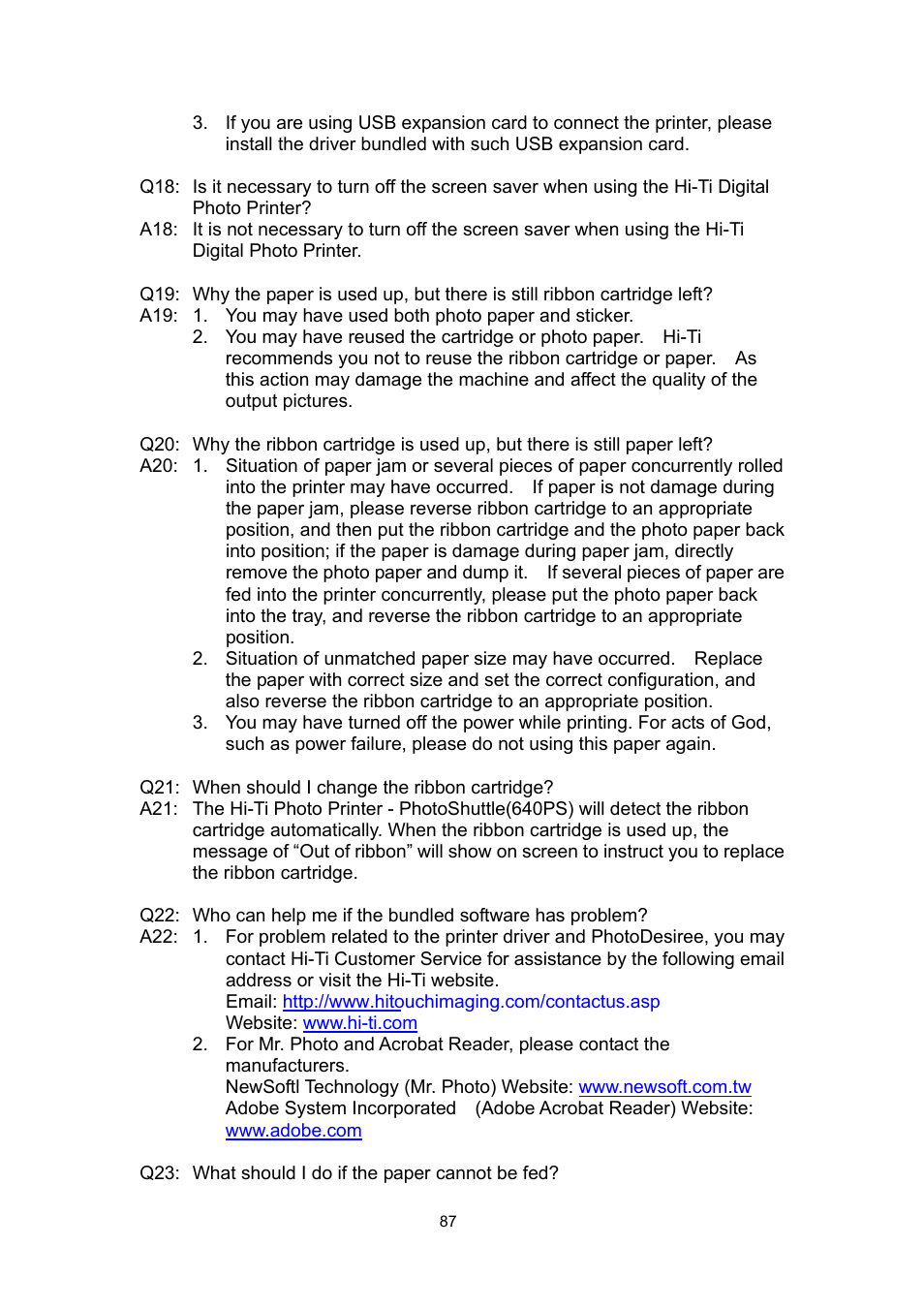 Hi-Touch Imaging Technologies 640PS User Manual | Page 88 / 111