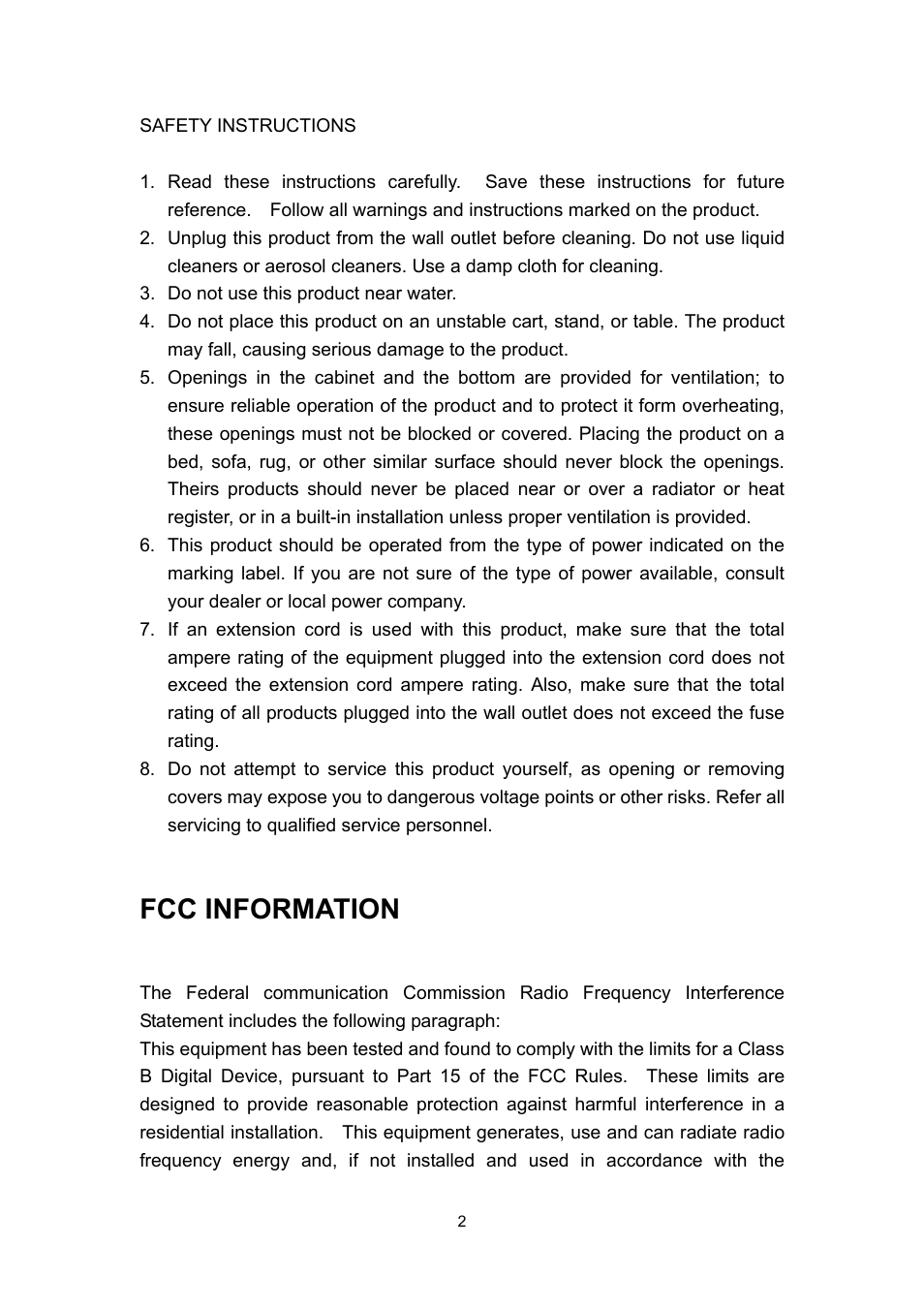 Fcc information | Hi-Touch Imaging Technologies PHOTOSHUTTLE 640PS User Manual | Page 3 / 111