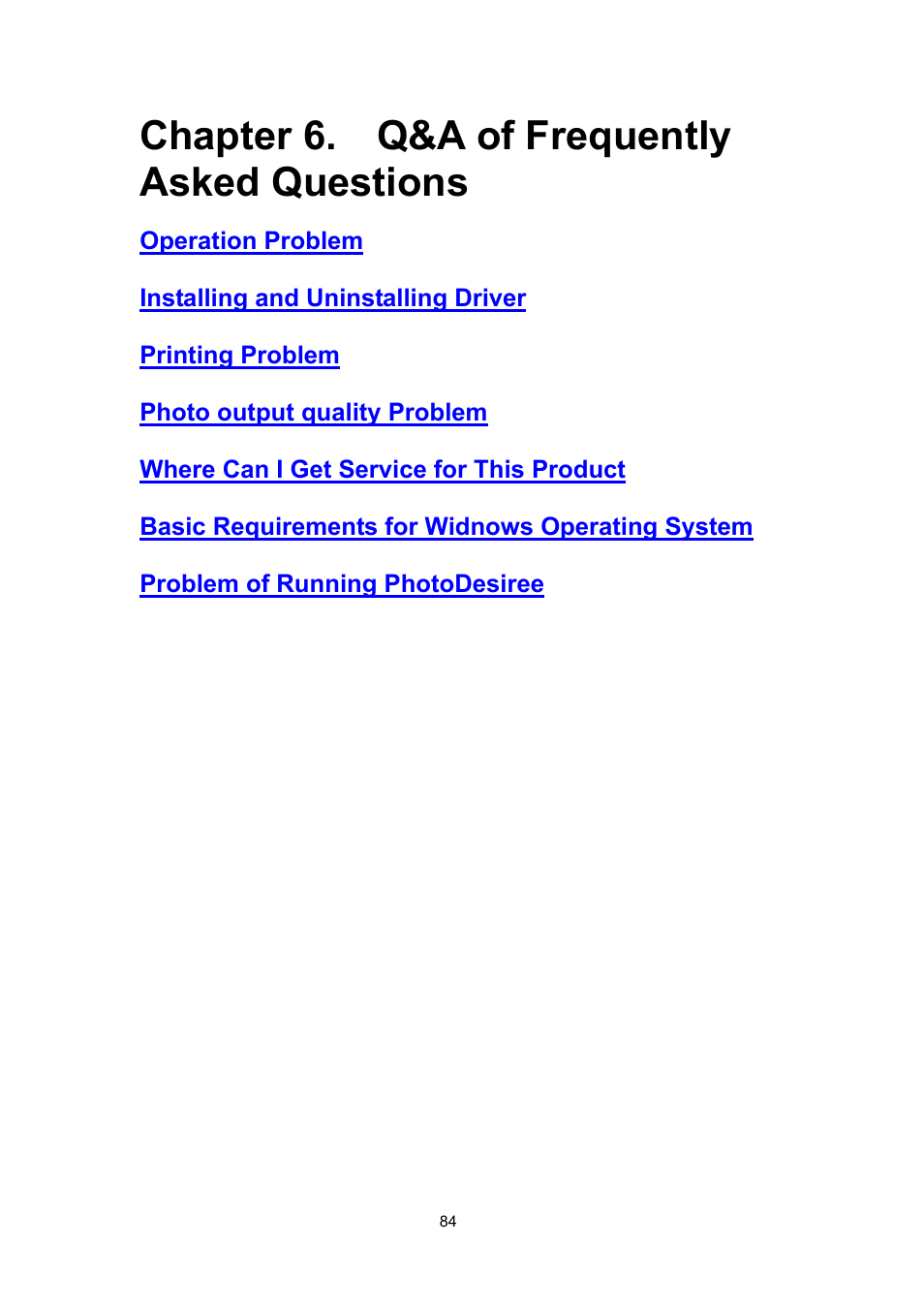 Chapter 6. q&a of frequently asked questions | Hi-Touch Imaging Technologies PHOTOSHUTTLE 640PS User Manual | Page 85 / 111