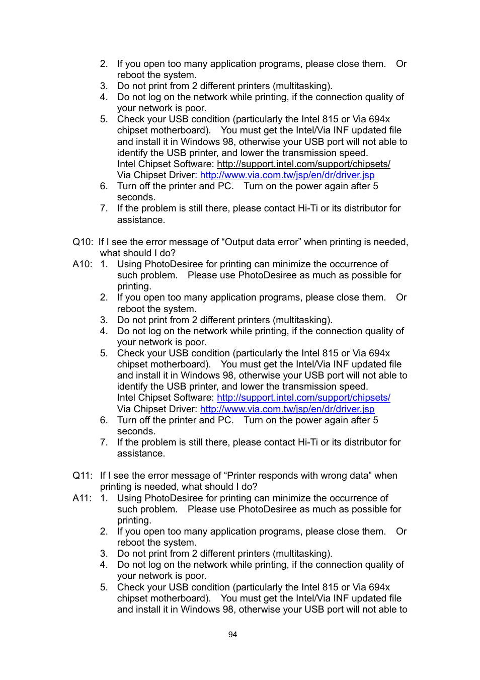 Hi-Touch Imaging Technologies PHOTOSHUTTLE 640PS User Manual | Page 95 / 111