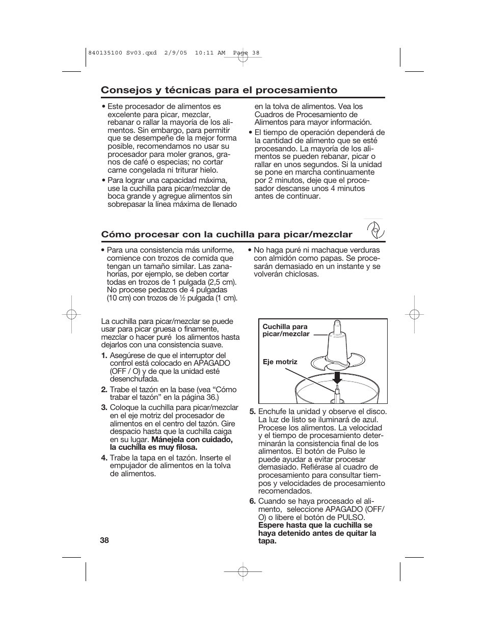 Hamilton Beach 840135100 User Manual | Page 38 / 52