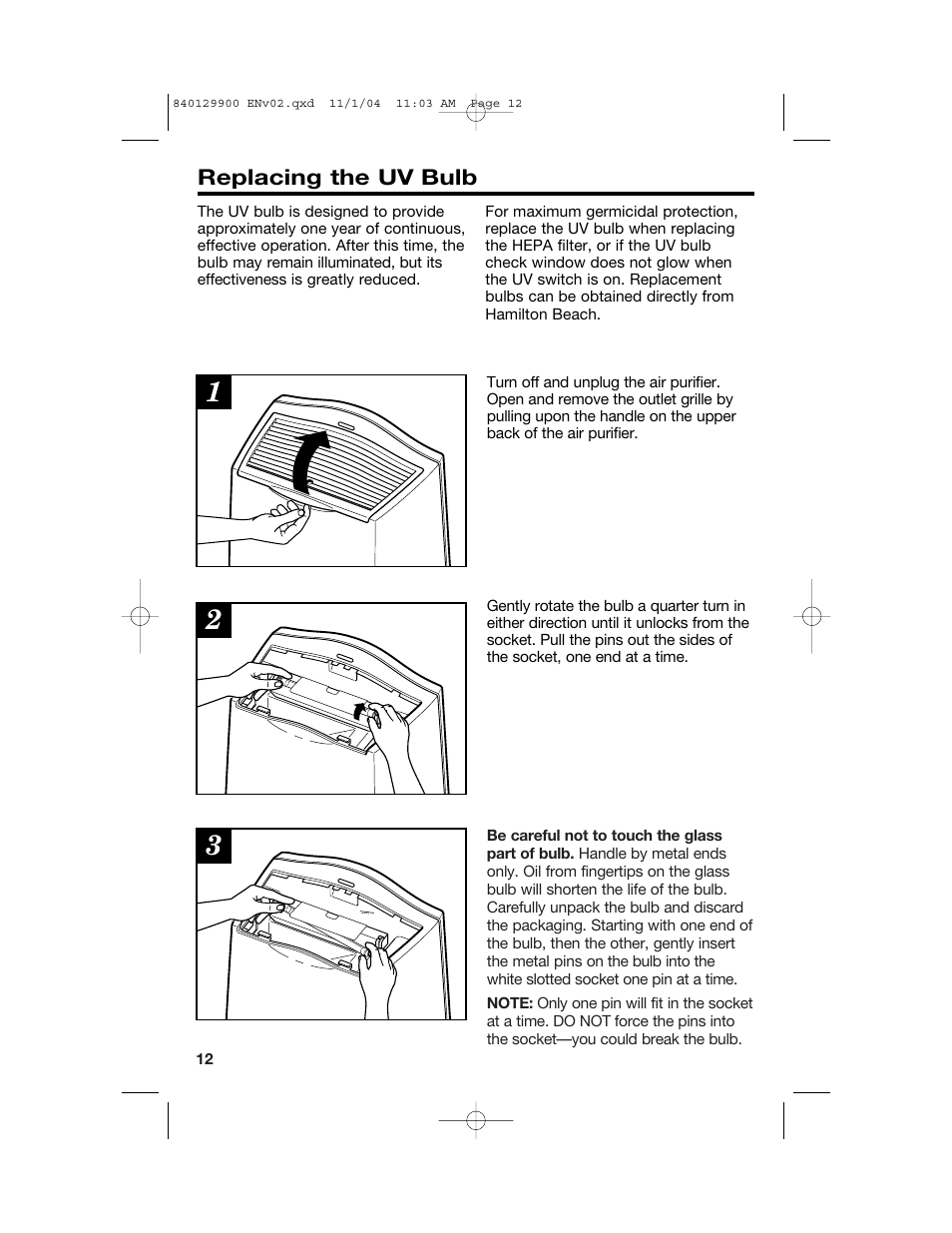 Hamilton Beach 04161 User Manual | Page 12 / 48