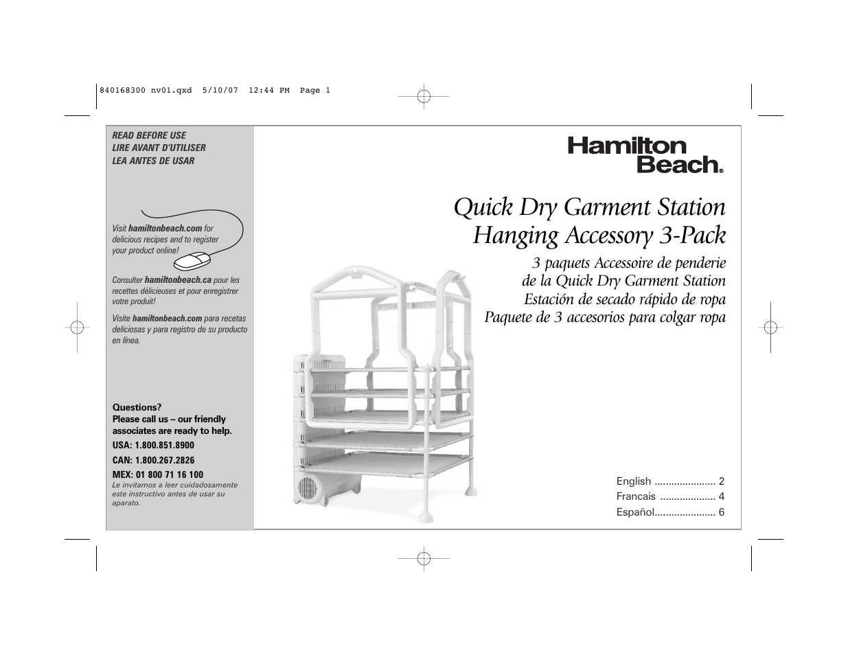 Hamilton Beach 11540 User Manual | 8 pages