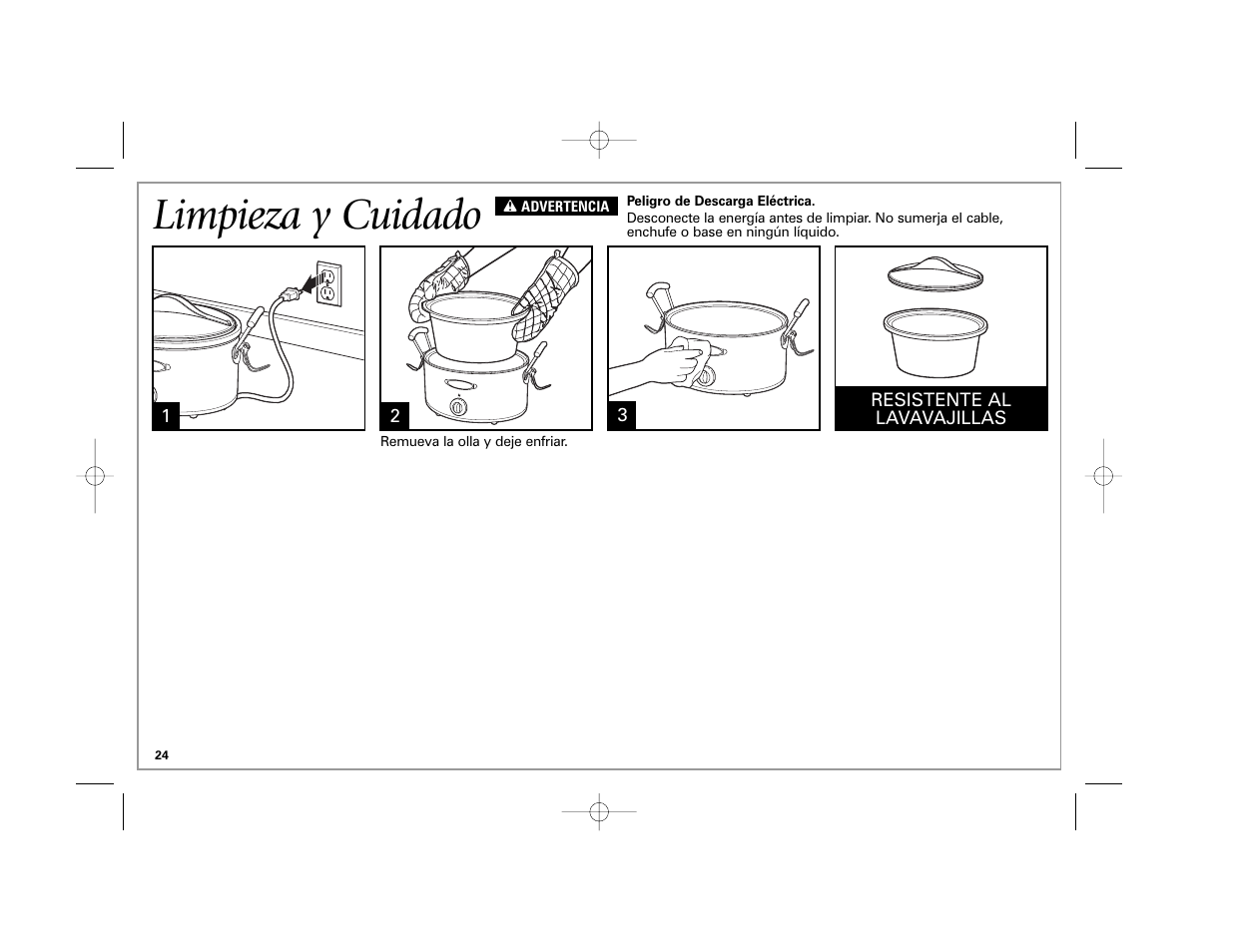 Limpieza y cuidado | Hamilton Beach 33163H User Manual | Page 24 / 32