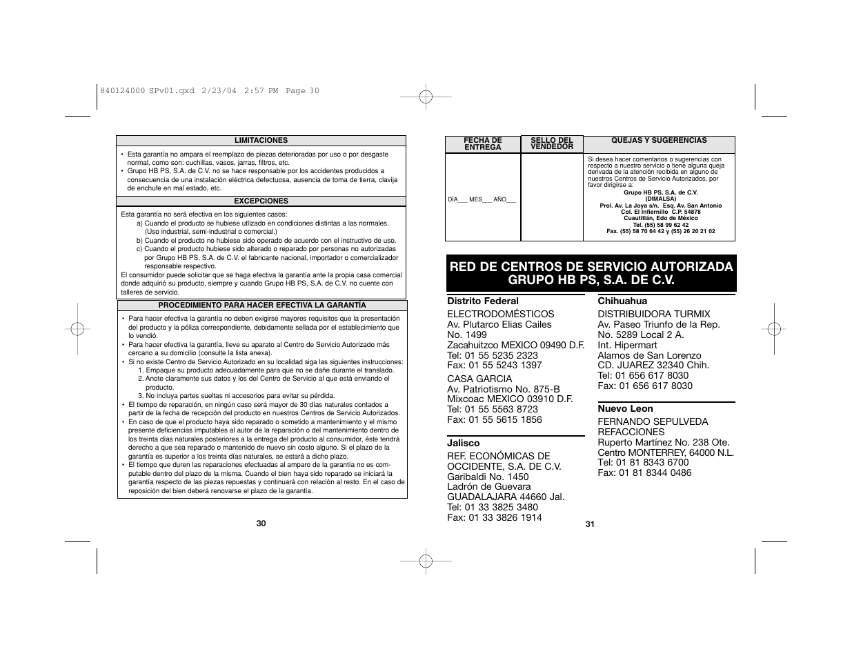 Hamilton Beach 44274 User Manual | Page 18 / 19