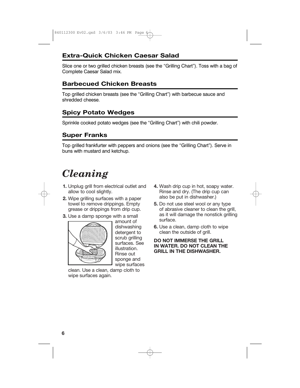 Cleaning | Hamilton Beach 25219 User Manual | Page 6 / 20