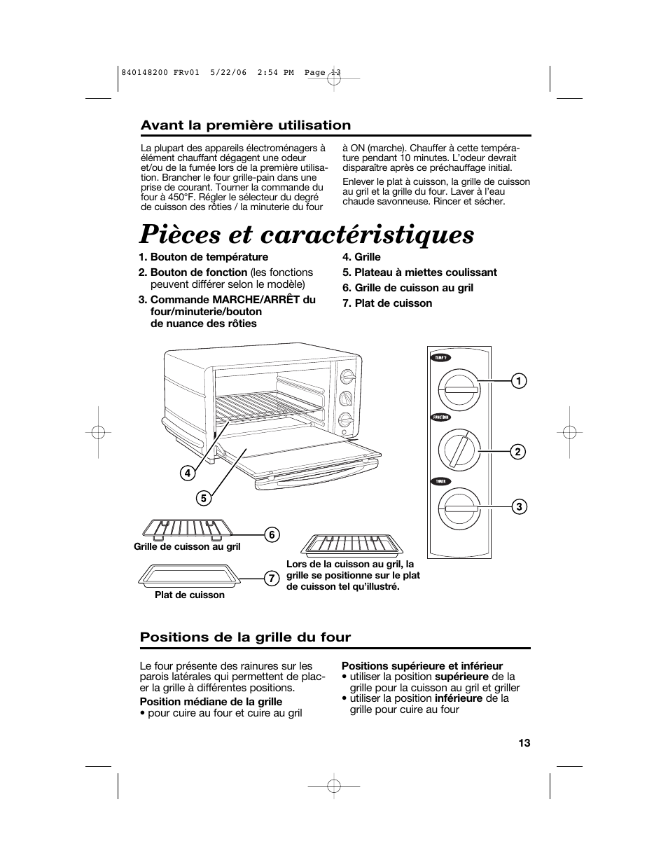 Pièces et caractéristiques | Hamilton Beach 31170 User Manual | Page 13 / 32