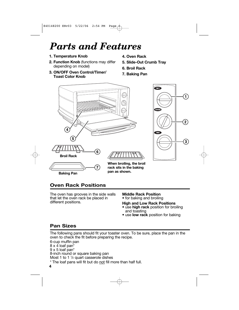 Parts and features | Hamilton Beach 31170 User Manual | Page 4 / 32