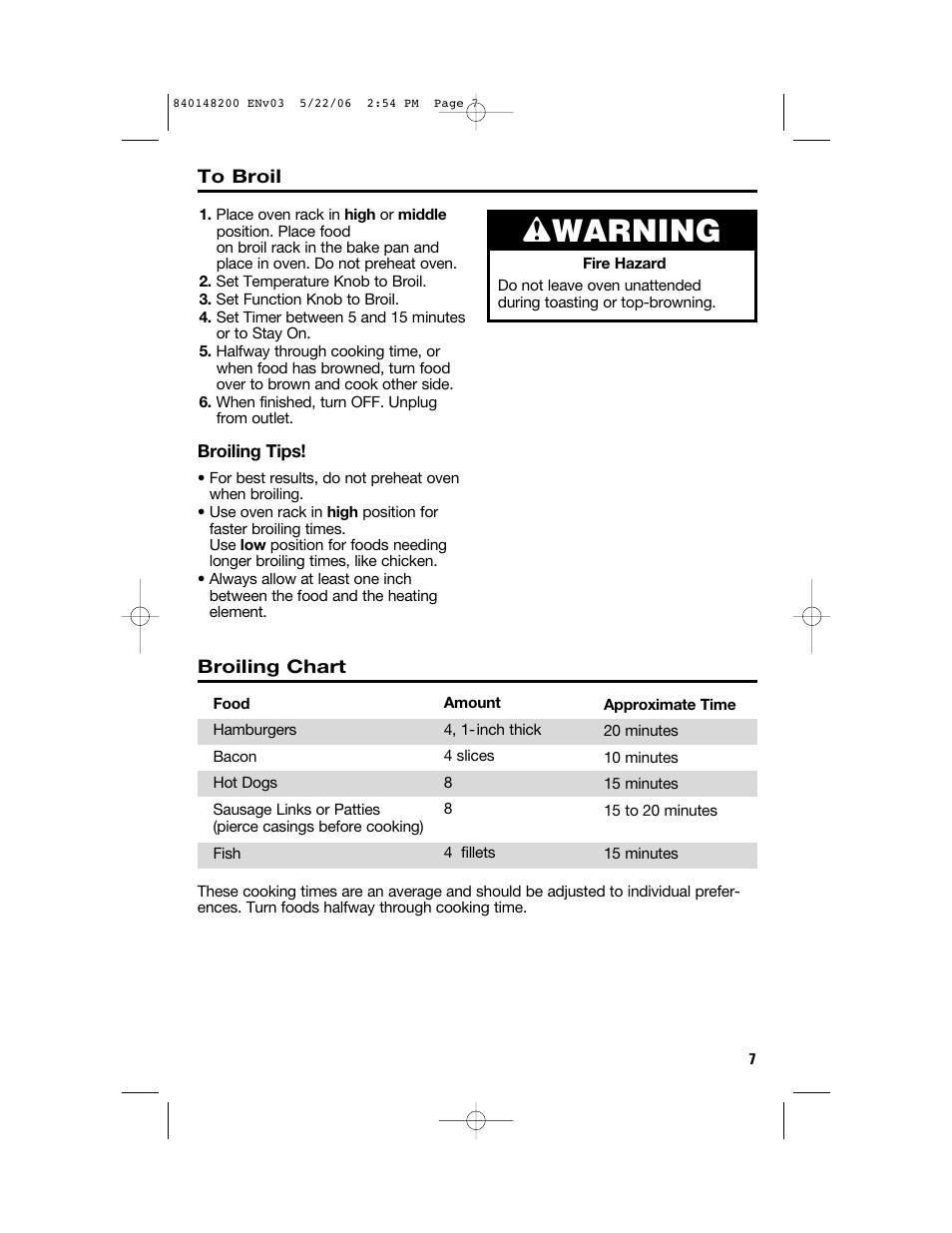 Wwarning | Hamilton Beach 31170 User Manual | Page 7 / 32