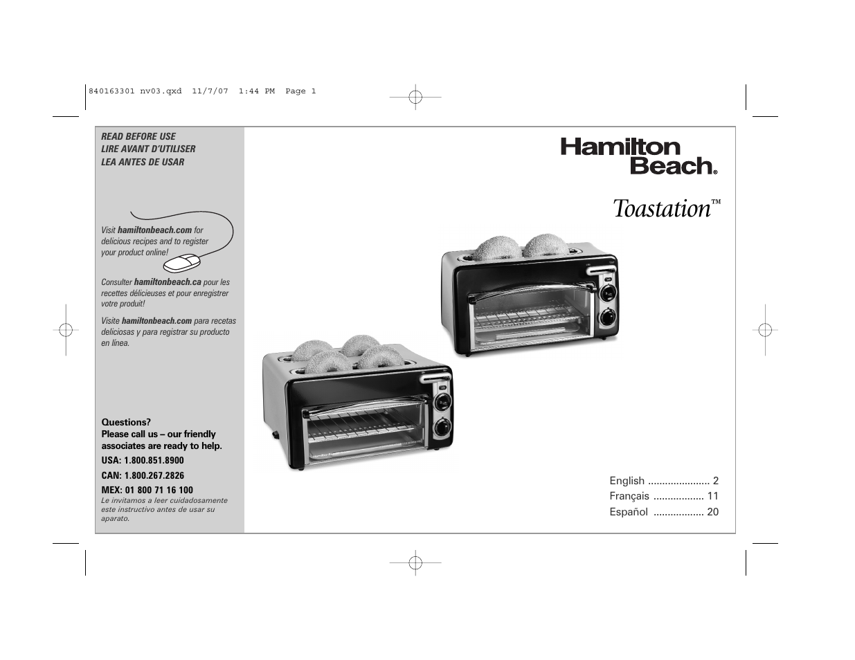 Hamilton Beach 24708 User Manual | 32 pages