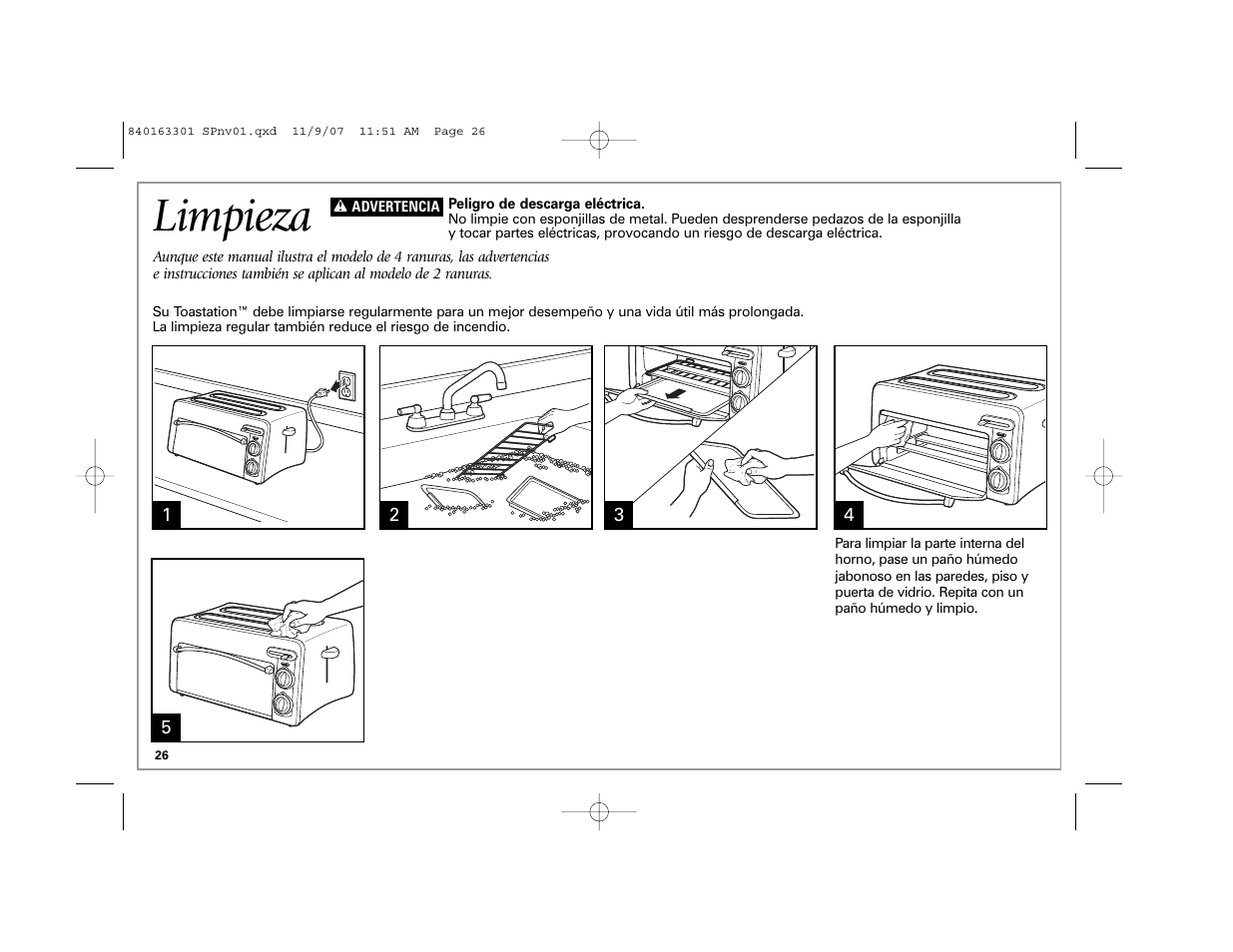Limpieza | Hamilton Beach 24708 User Manual | Page 26 / 32