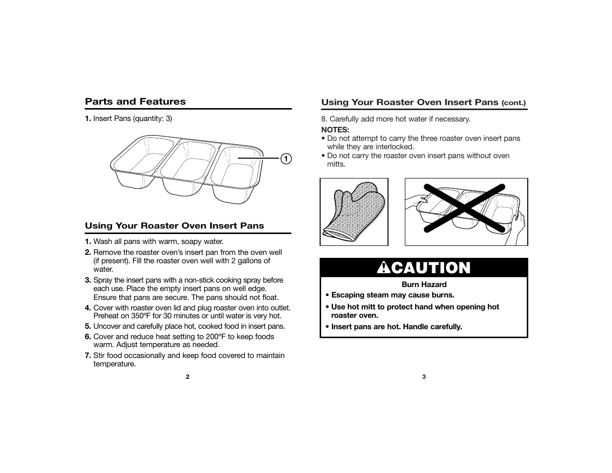Wcaution | Hamilton Beach 840117700 User Manual | Page 2 / 5