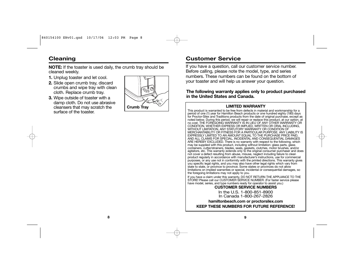 Hamilton Beach 22560 User Manual | Page 5 / 17