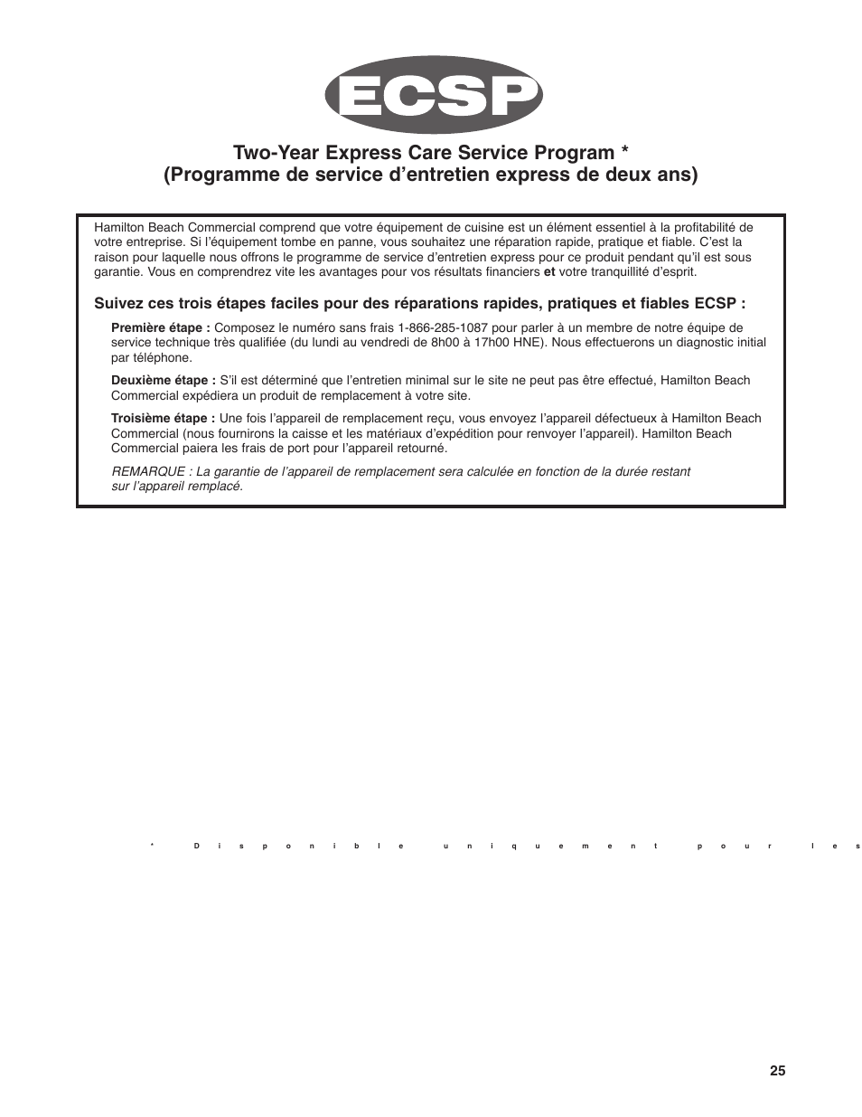 Hamilton Beach HBF400 User Manual | Page 25 / 36