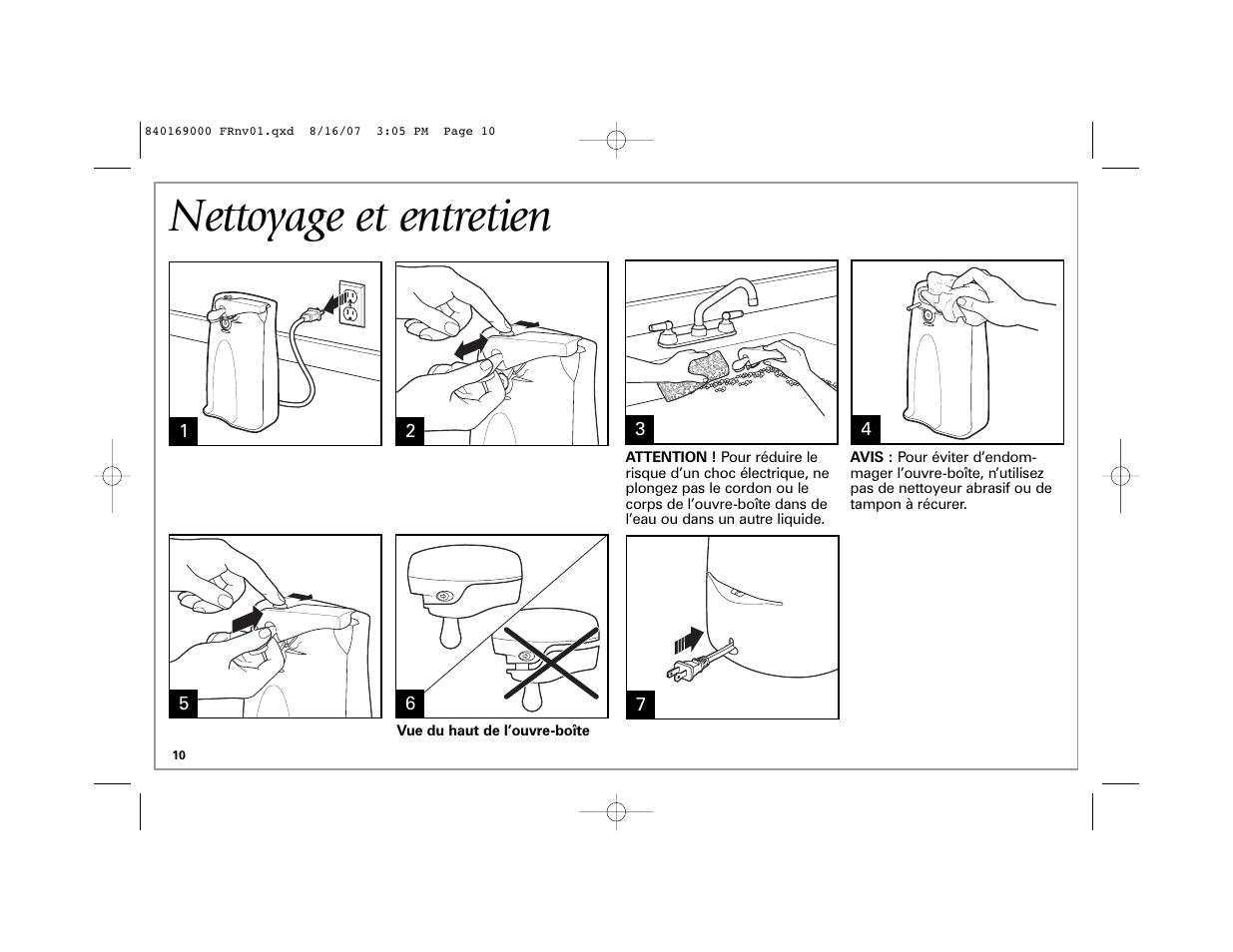 Nettoyage et entretien | Hamilton Beach 76378 User Manual | Page 10 / 20