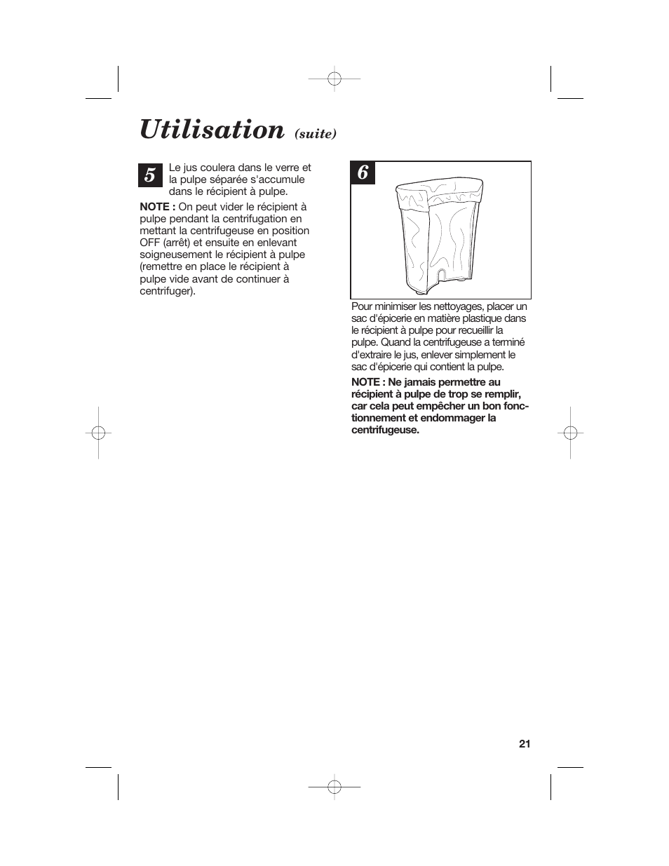 Utilisation | Hamilton Beach 840148101 User Manual | Page 21 / 44