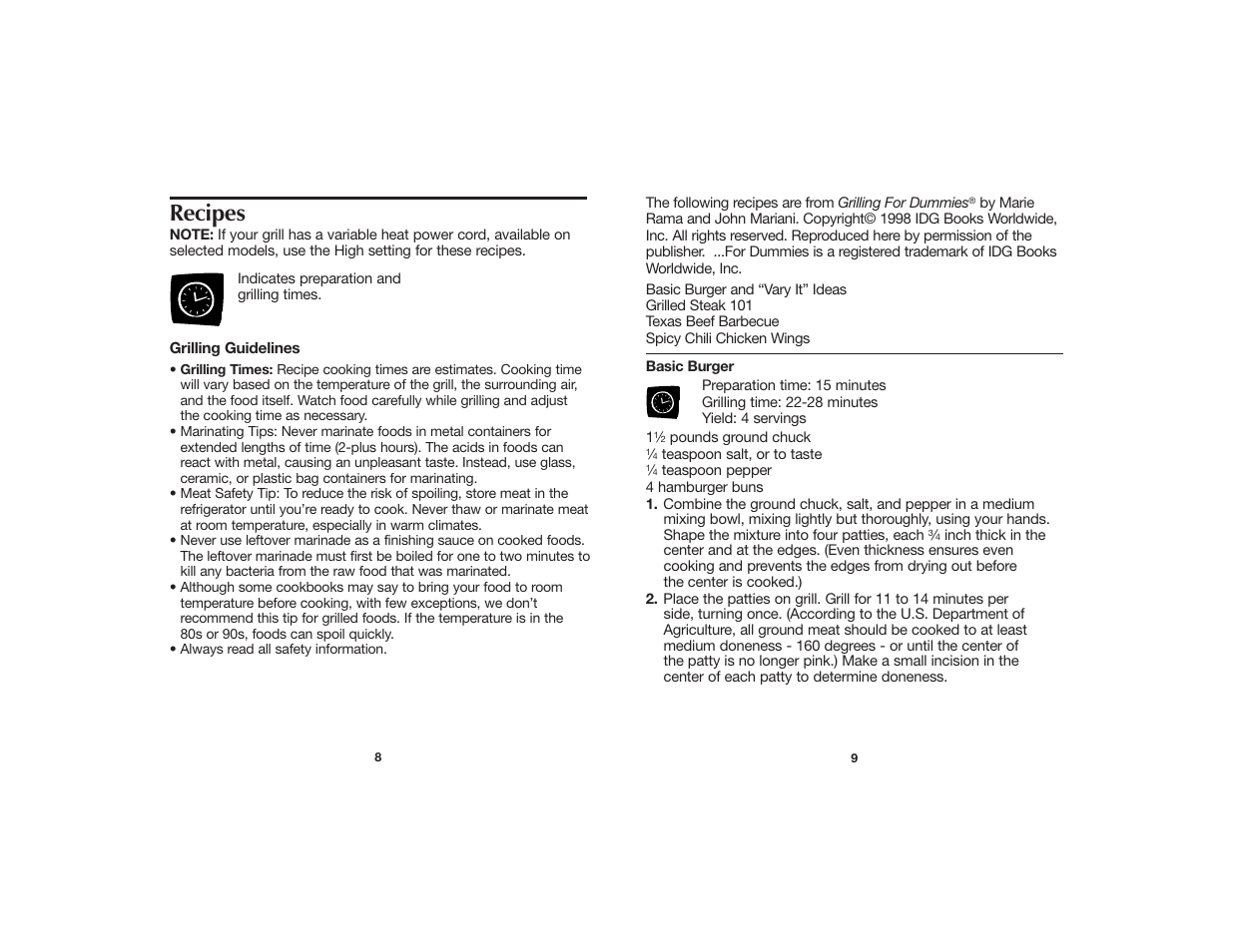 Recipes | Hamilton Beach 840058500 User Manual | Page 5 / 9