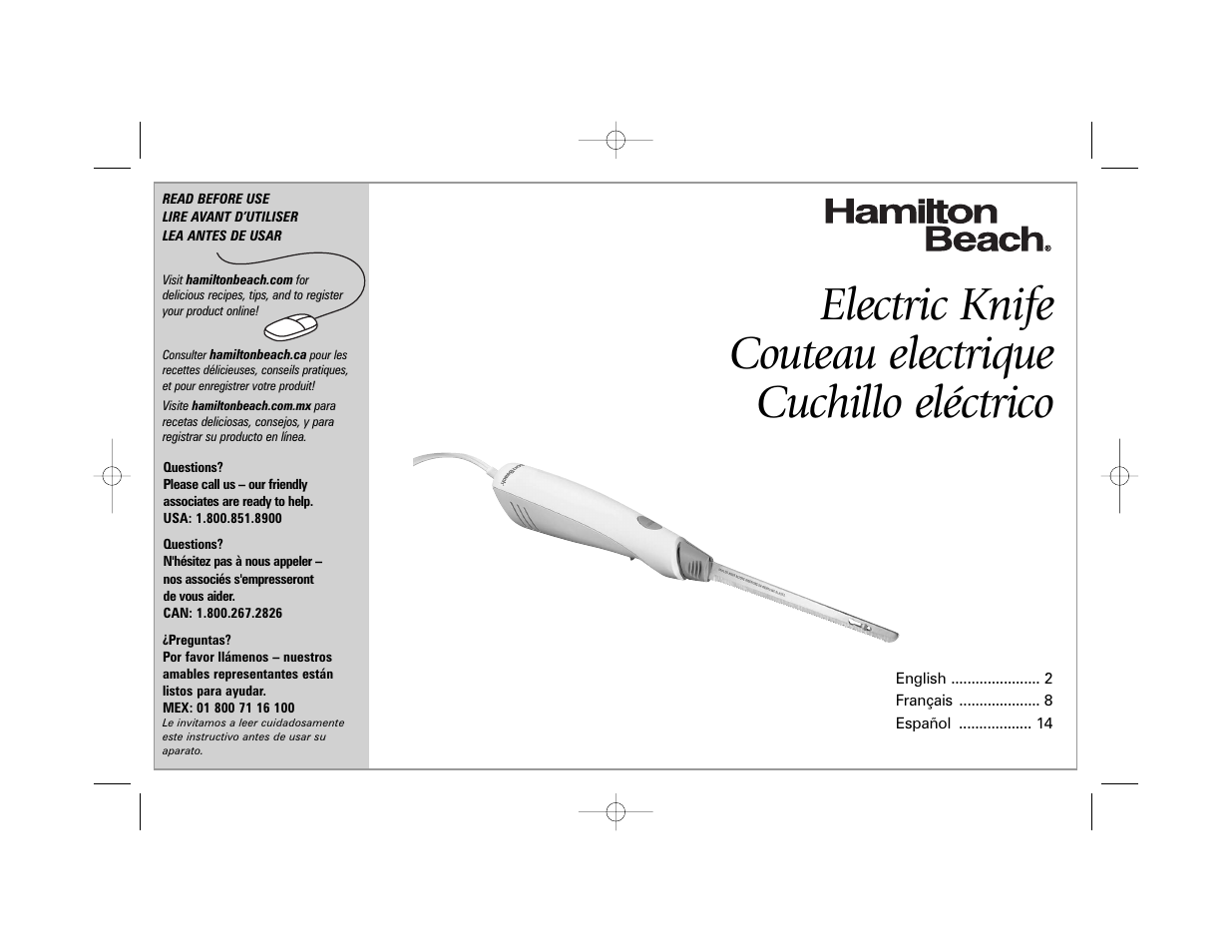 Hamilton Beach 74375R User Manual | 20 pages