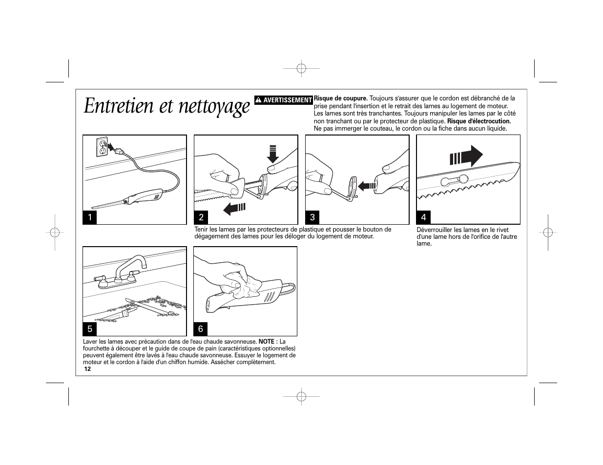Entretien et nettoyage | Hamilton Beach 74375R User Manual | Page 12 / 20