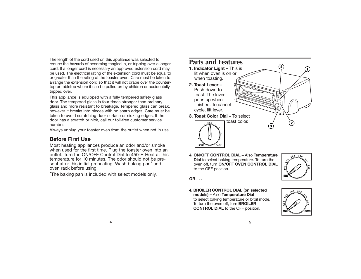 Parts and features | Hamilton Beach 840073100 User Manual | Page 3 / 7