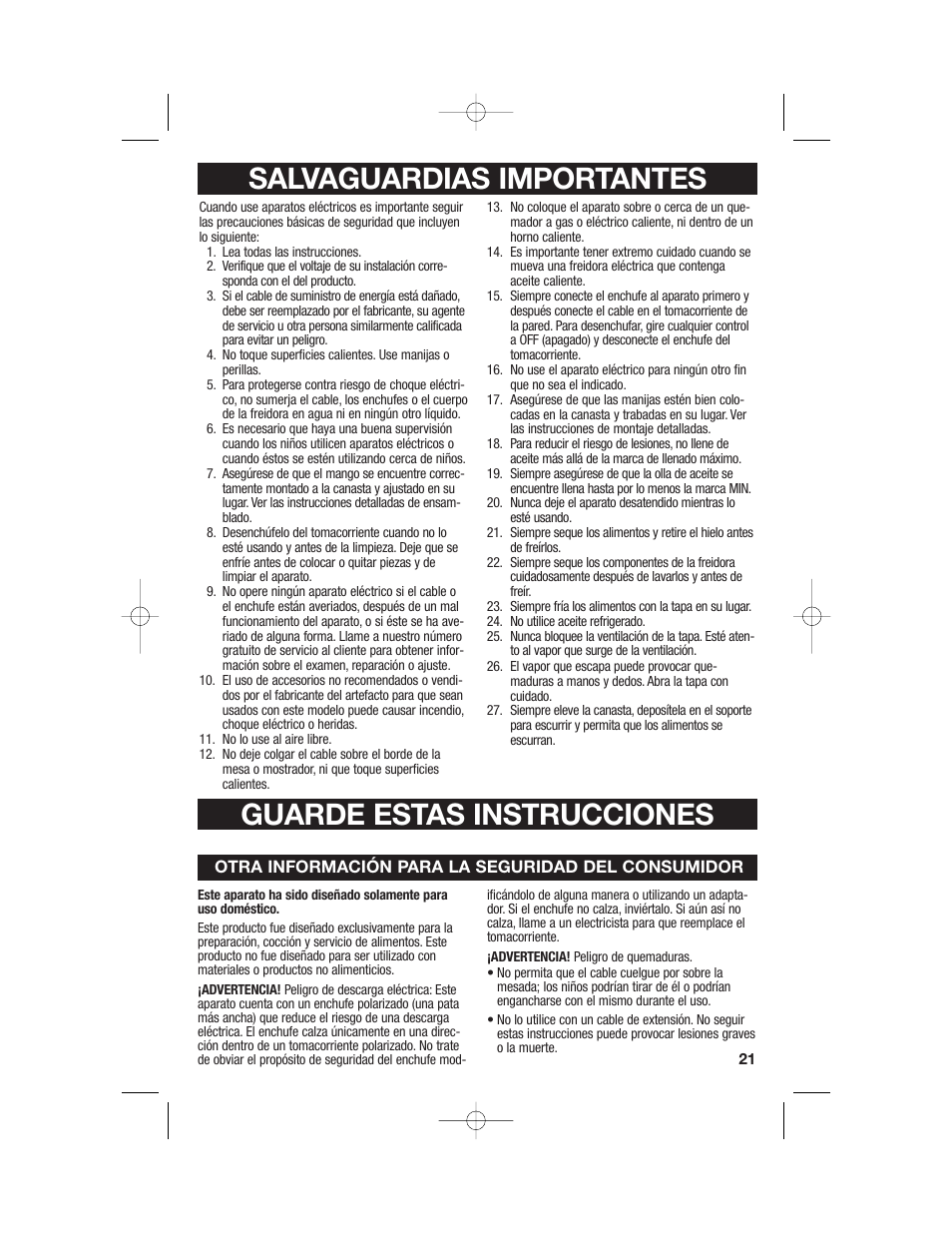 Hamilton Beach 35030C User Manual | Page 21 / 32