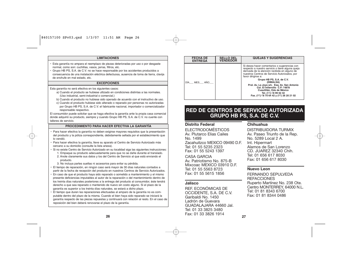 Hamilton Beach Blenders User Manual | Page 14 / 15