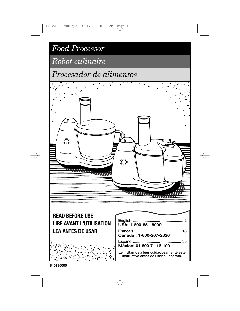 Hamilton Beach 70550R User Manual | 44 pages