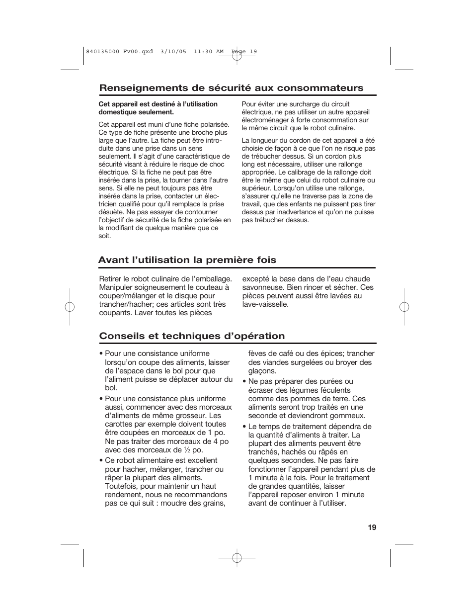 Hamilton Beach 70550R User Manual | Page 19 / 44