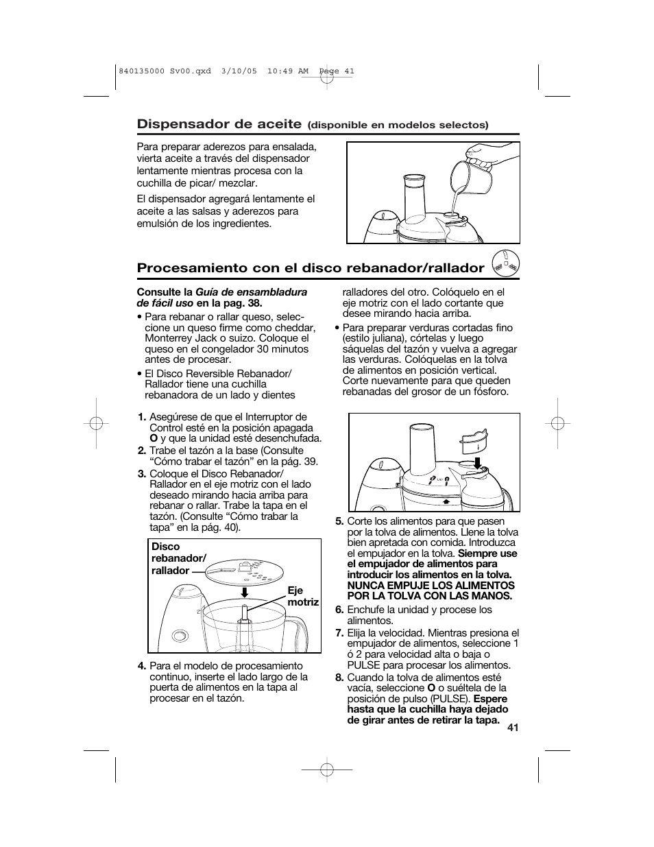 Hamilton Beach 70550R User Manual | Page 41 / 44