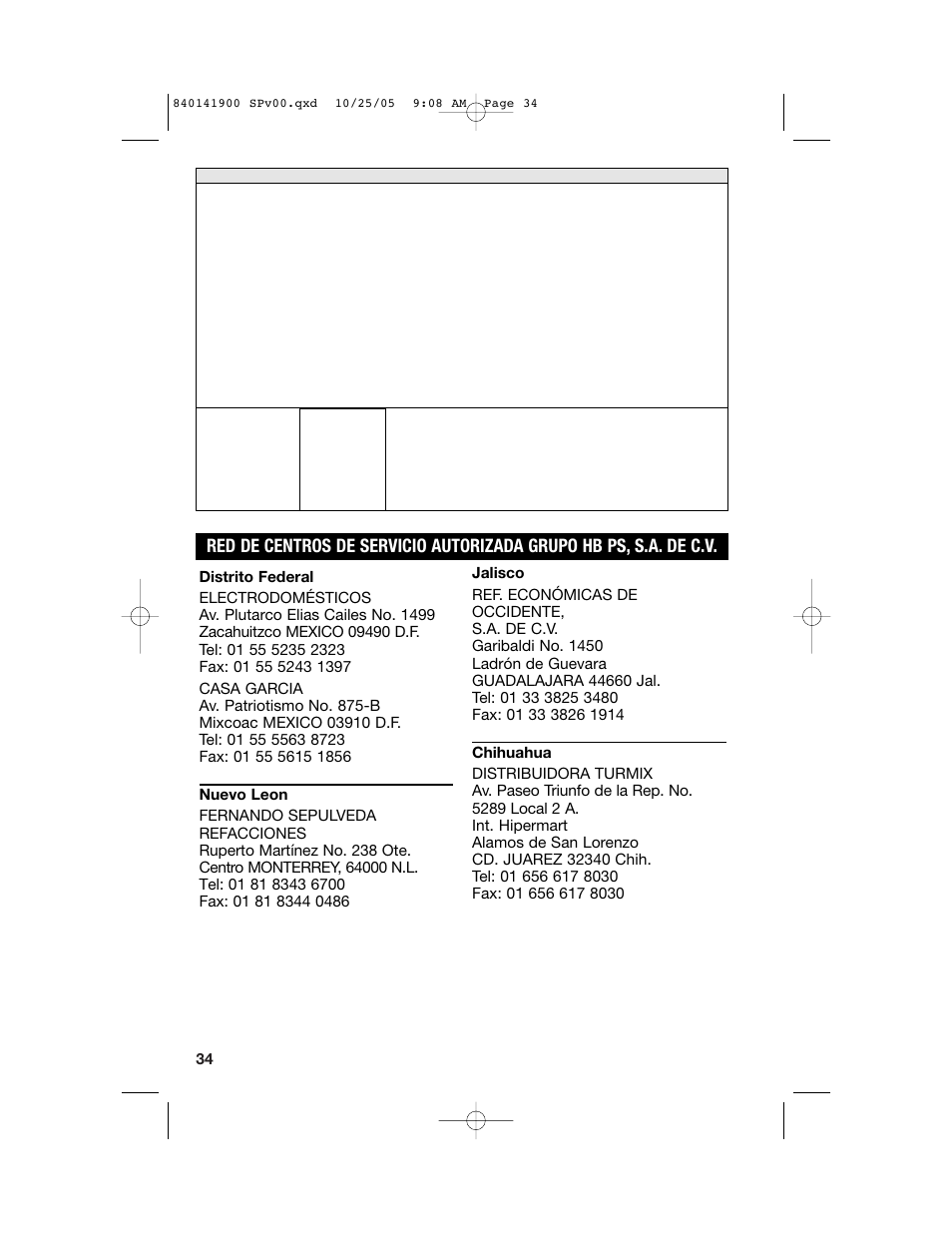 Hamilton Beach 840141900 User Manual | Page 34 / 40