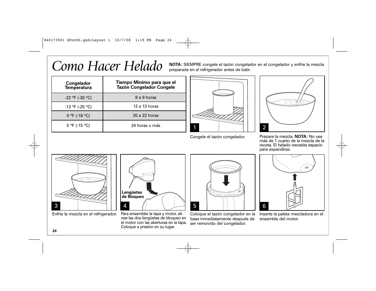 Como hacer helado | Hamilton Beach 68320 User Manual | Page 24 / 32