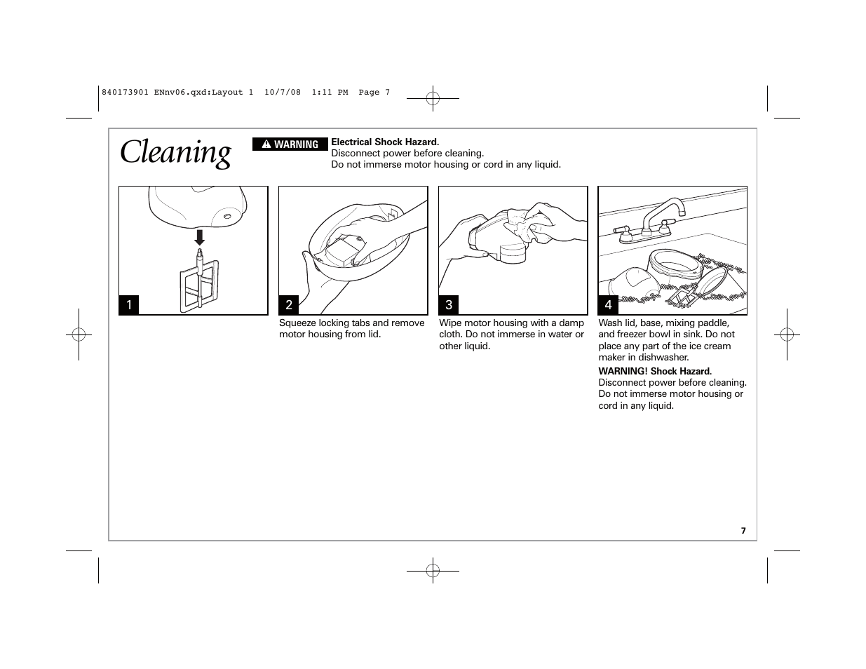 Cleaning | Hamilton Beach 68320 User Manual | Page 7 / 32