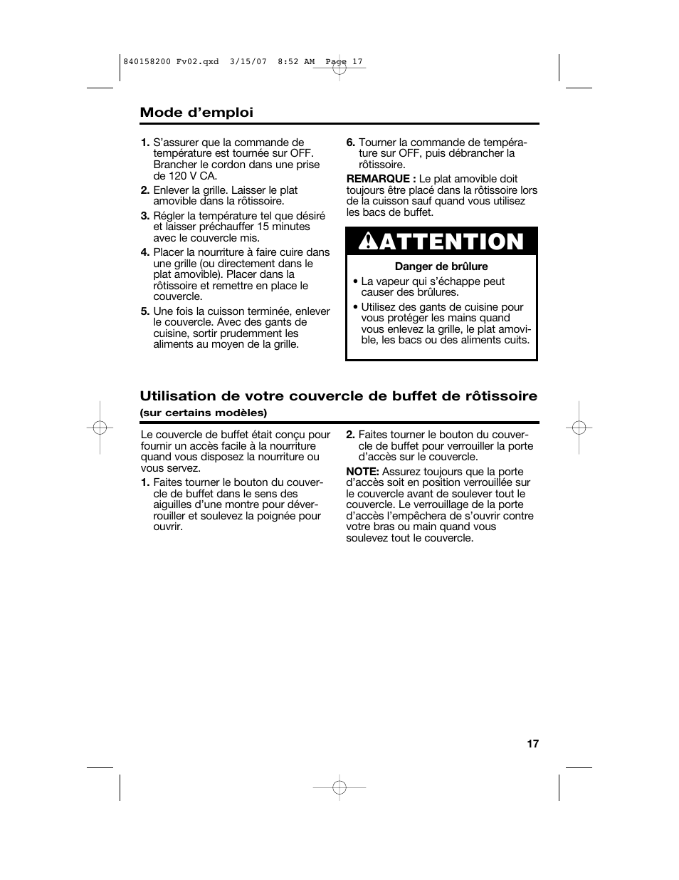 Wattention | Hamilton Beach Roaster Oven User Manual | Page 17 / 40