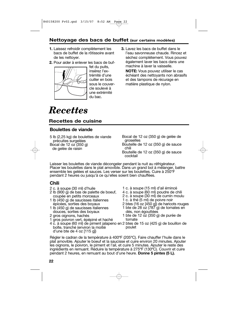 Recettes | Hamilton Beach Roaster Oven User Manual | Page 22 / 40