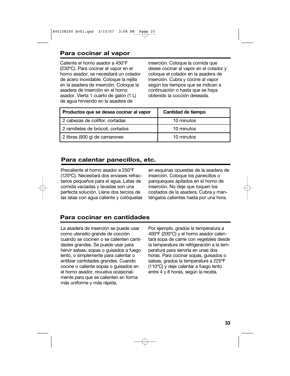 Hamilton Beach Roaster Oven User Manual | Page 33 / 40