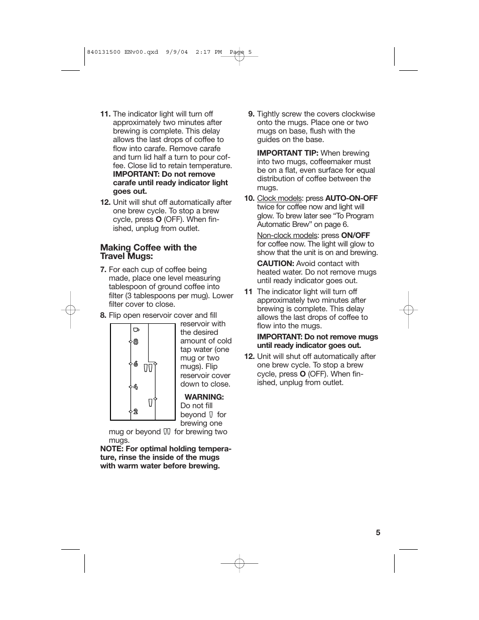 How to make coffee | Hamilton Beach Stay or Go Coffeemaker User Manual | Page 5 / 28