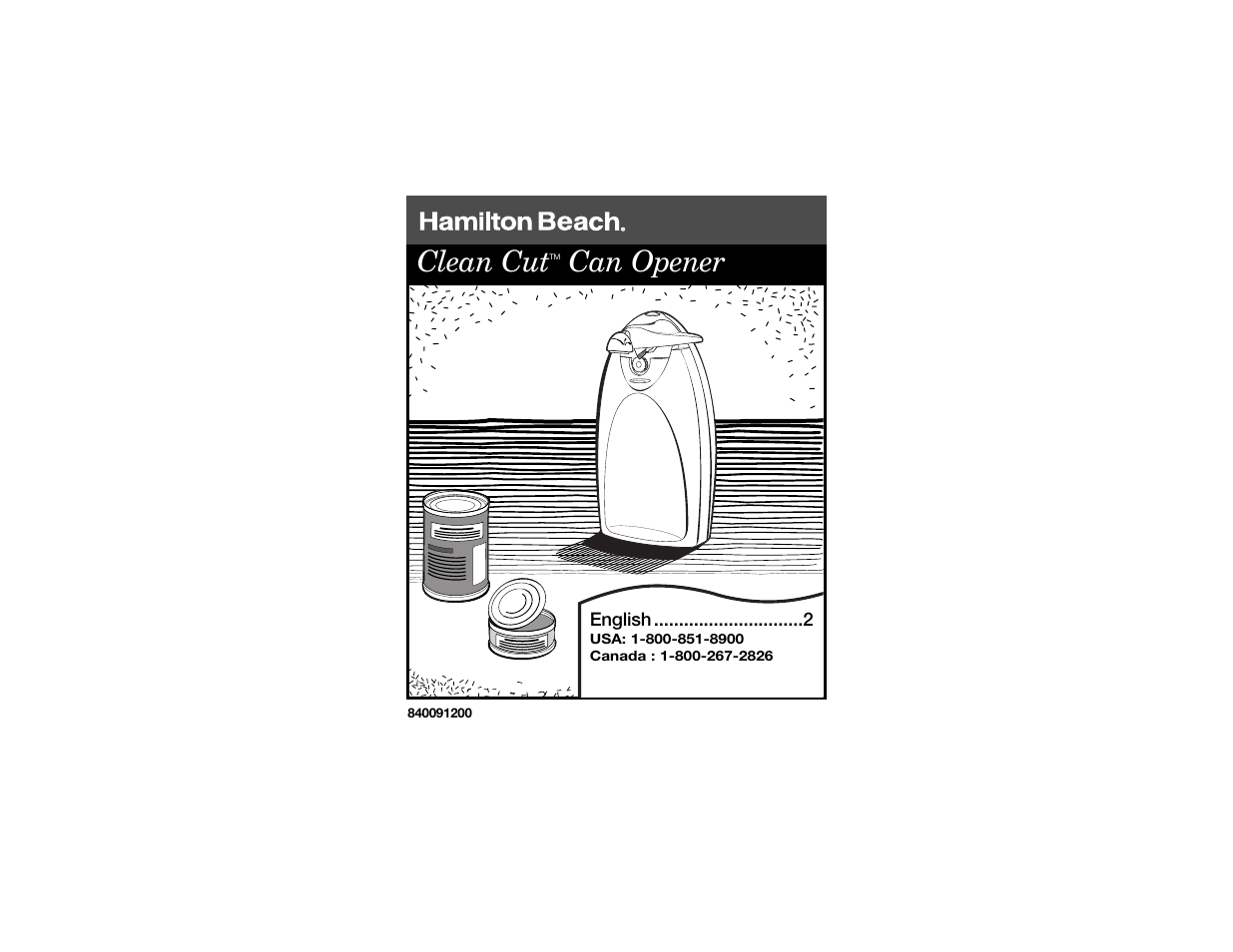 Hamilton Beach 840091200 User Manual | 5 pages