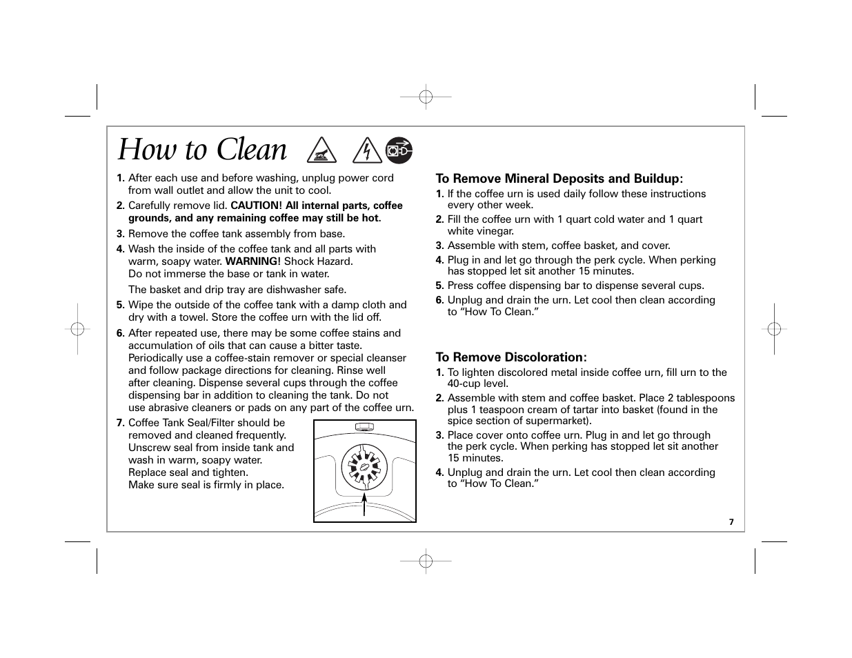 How to clean | Hamilton Beach 40560 User Manual | Page 7 / 28