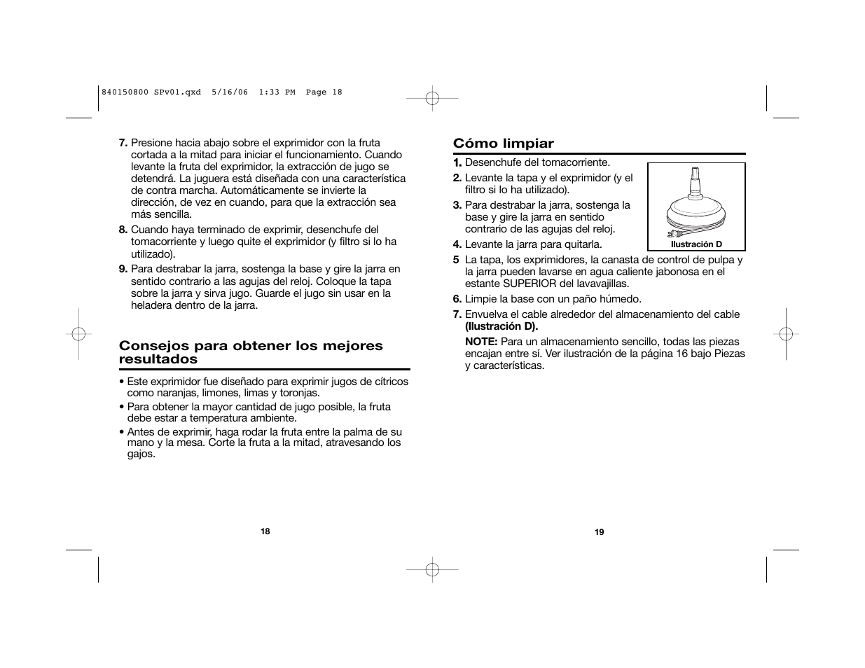 Hamilton Beach 66332 User Manual | Page 11 / 14