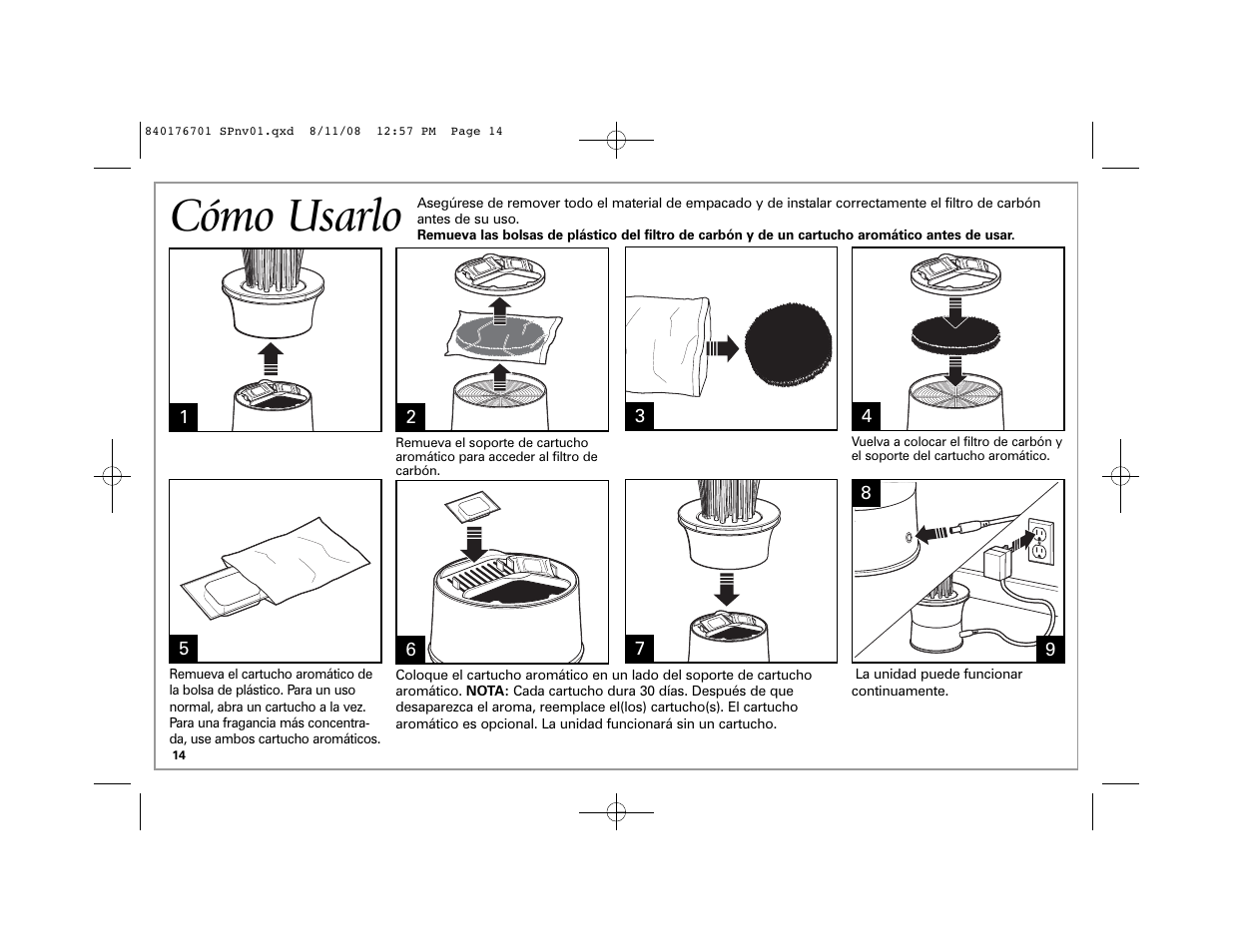 Cómo usarlo | Hamilton Beach Fresh Essentials User Manual | Page 14 / 20