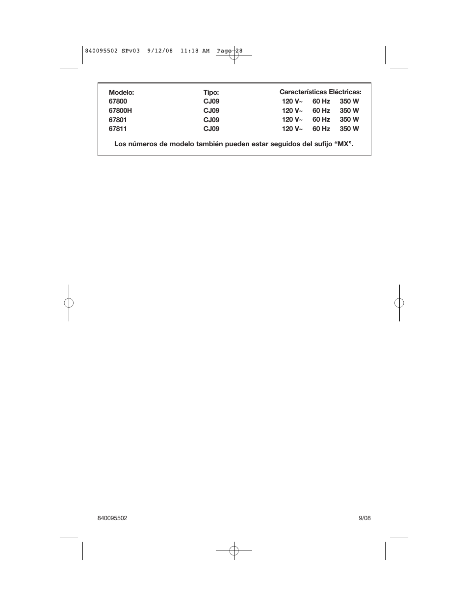 Hamilton Beach 67801 User Manual | Page 28 / 28