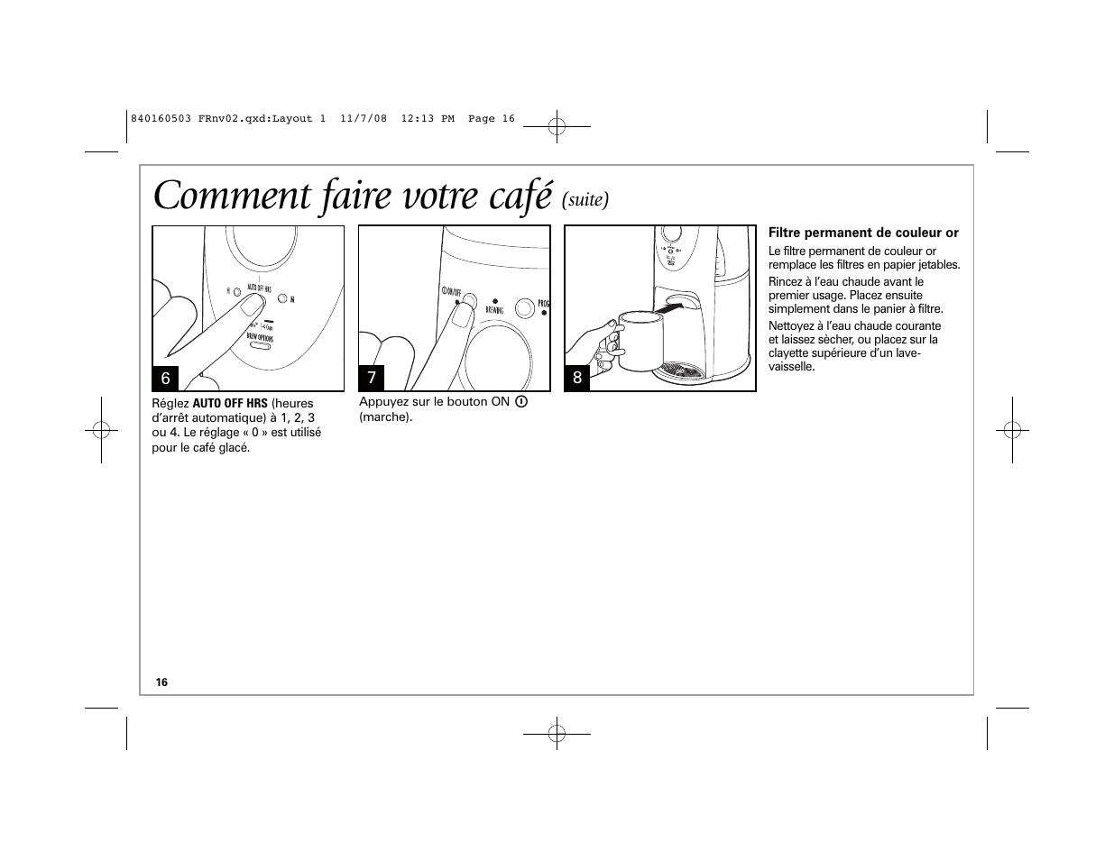 Comment faire votre café | Hamilton Beach BrewStation Deluxe 47454H User Manual | Page 16 / 32