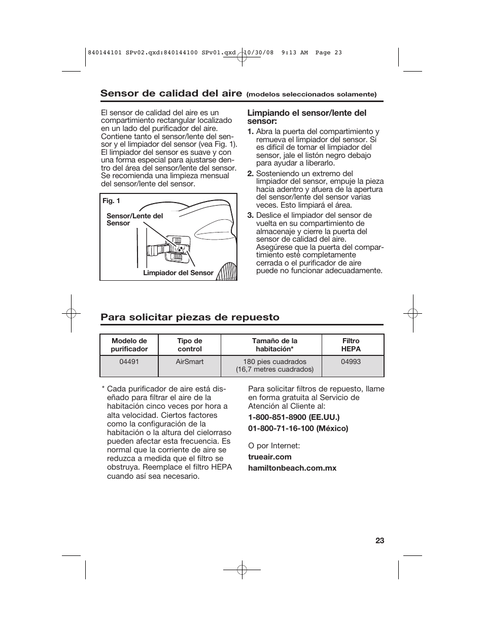Hamilton Beach 840144101 User Manual | Page 23 / 28