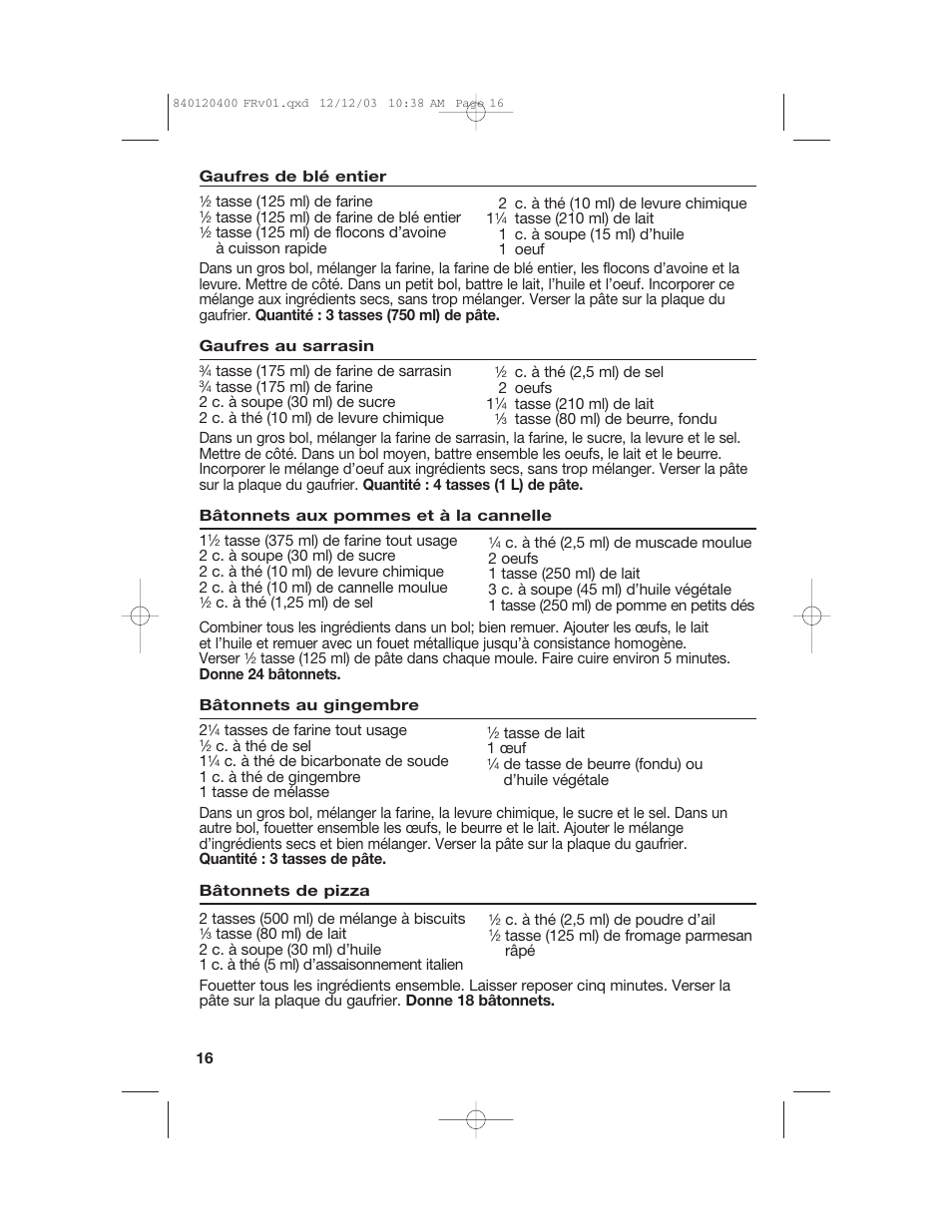 Hamilton Beach 26291 User Manual | Page 16 / 28