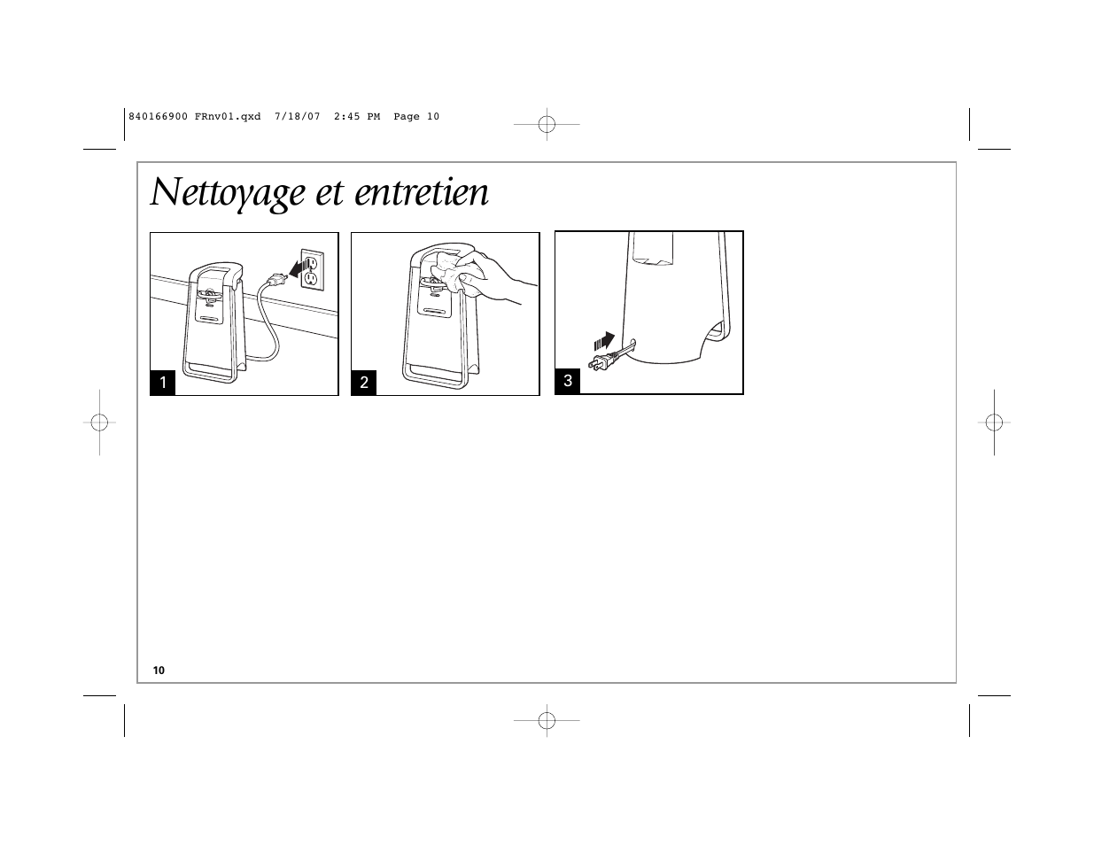 Nettoyage et entretien | Hamilton Beach 76607 User Manual | Page 10 / 20