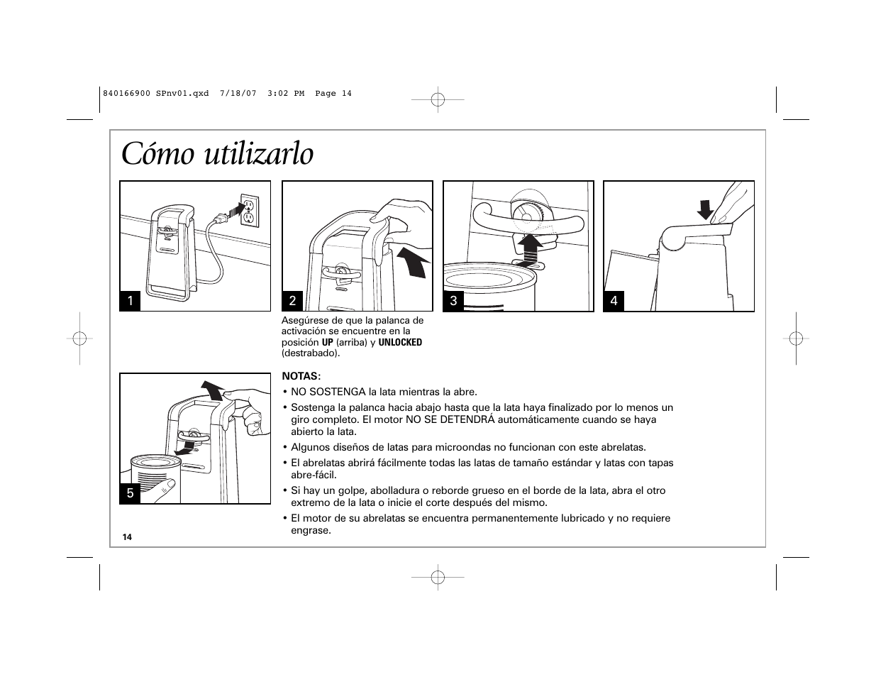 Cómo utilizarlo | Hamilton Beach 76607 User Manual | Page 14 / 20