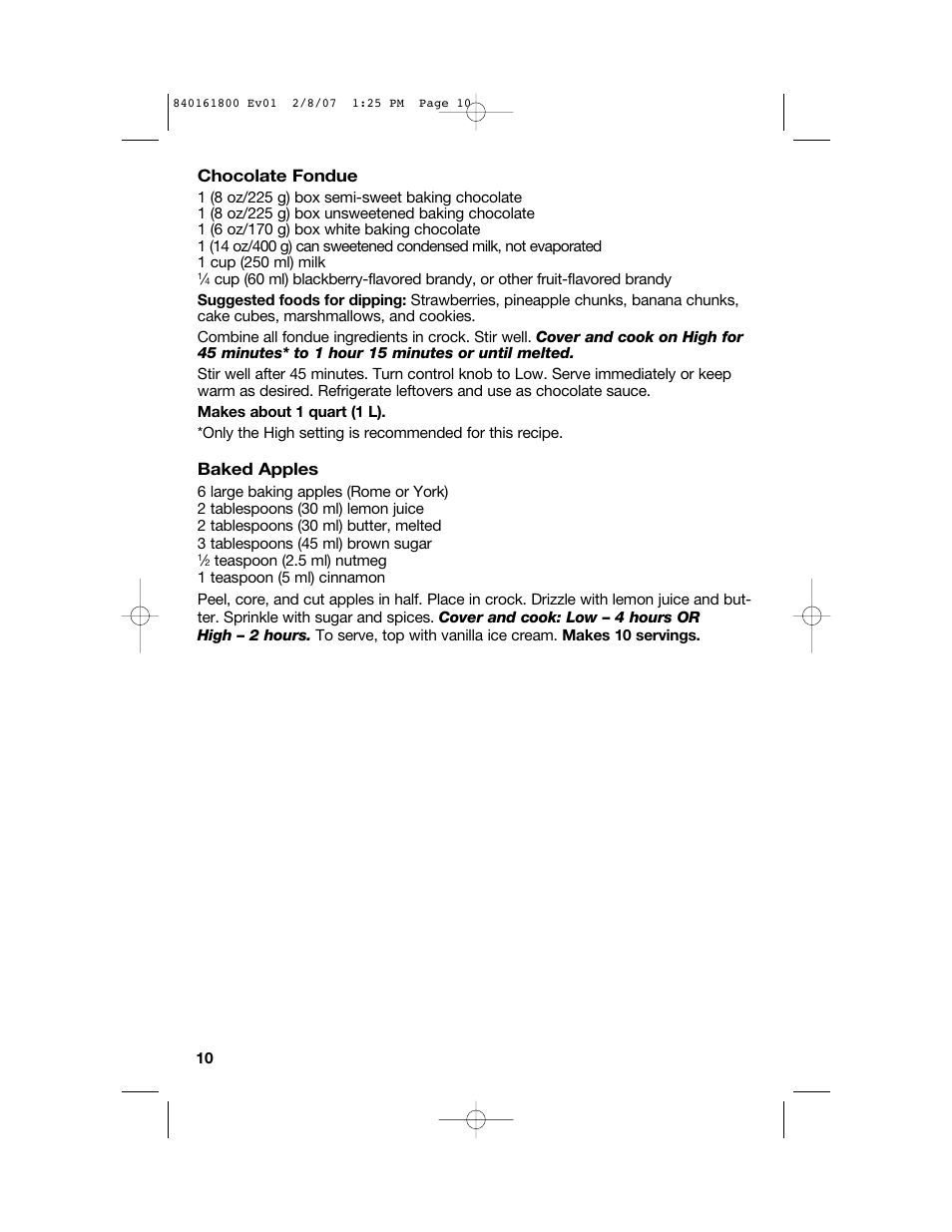 Hamilton Beach 840161800 User Manual | Page 10 / 32