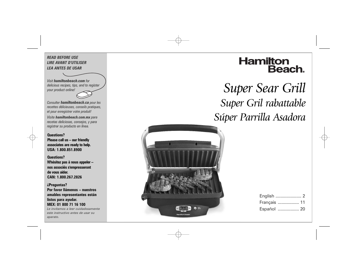 Hamilton Beach 840172701 User Manual | 32 pages